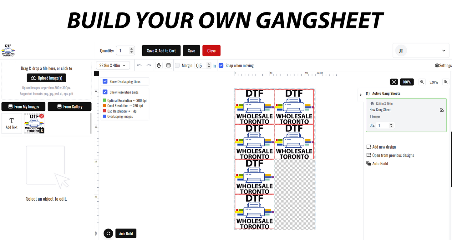 Build DTF Gangsheet